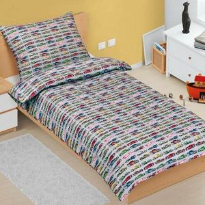 Bellatex Detské bavlnené obliečky Junior Formula sivá, 140 x 200 cm, 70 x 90 cm vyobraziť