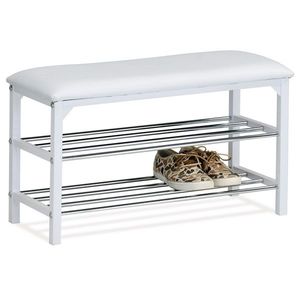 Botník/taburet 2 poschodia, biela, 83168-13 WT vyobraziť