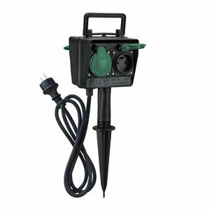 Solight PG02 Záhradný stĺpik IP44, 4 zásuvky, gumový kábel 1, 5 m vyobraziť