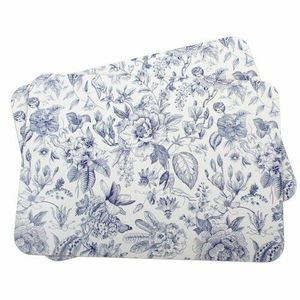 Korkové prestieranie Kvety, modrá, súprava 2 ks vyobraziť