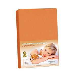 Bellatex Jersey prestieradlo s elastanom mandarínková, 200 x 220 cm vyobraziť