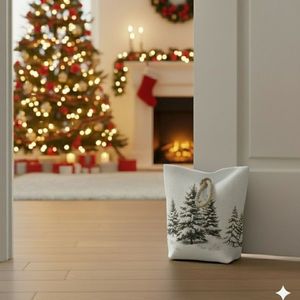 Forbyt Vianočná dverná zarážka Zimná krajina, 22 x 23 cm vyobraziť