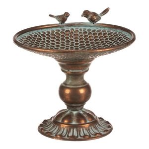 Kovový stojan na aranž alebo napájadlo Romance, 28 x 28 x 24 cm, farba medená vyobraziť