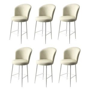 Súprava barových stoličiek Fora Cream and White, 6 ks, 6 ks vyobraziť