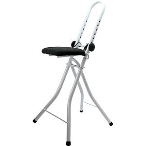 MSV Skladacia stolička na žehlenie nastaviteľná 43 x 62 x 97 cm, biela vyobraziť