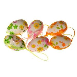 Súprava veľkonočných vajíčok vzor kvet v. 6 cm, 6 ks v balení vyobraziť