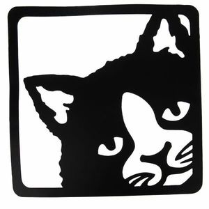 Kovová dekorácia na stenu Mačka, 30 x 30 x 1 cm vyobraziť