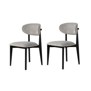 Súprava jedálenských stoličiek Lionte Grey and Black, 2 ks vyobraziť