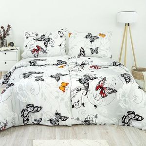 Stanex Krepové obliečky Motýľ biela, 140 x 200 cm, 70 x 90 cm vyobraziť