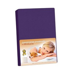 Bellatex Jersey prestieradlo s elastanom slivková, 200 x 220 cm vyobraziť