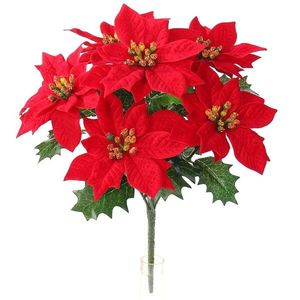 Umelá vianočná Poinsettia červená, 30 cm vyobraziť