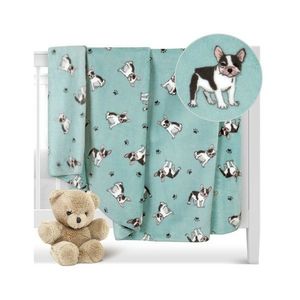 Bellatex Detská prikrývka Ella Buldoček modrá, 100 x 150 cm vyobraziť