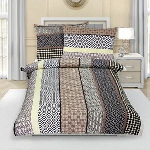 Bellatex Krepové obliečky Pruhy béžová, 140 x 200 cm, 70 x 90 cm vyobraziť