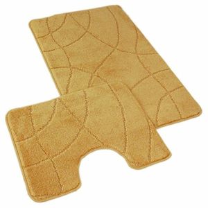 Kvalitex Súprava kúpeľňových predložiek Labyrint zlatá, 60 x 100 cm, 60 x 50 cm vyobraziť