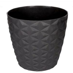 Crystal matt recyklovaný kvetináč 16 cm, antracit, 16 cm vyobraziť