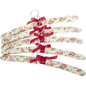 Set 5 textilných vešiakov Kvety, červená vyobraziť