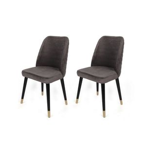 Súprava jedálenských stoličiek Hugo Anthracite and Black, 2 ks vyobraziť