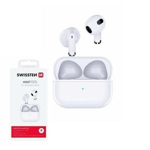 SWISSTEN Bluetooth TWS slúchadlá miniPODS, biela vyobraziť