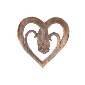 InDecor Srdce z mangového dřeva Joined hands, 30 x 30 x 2, 5 cm vyobraziť