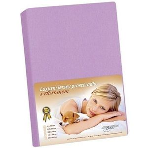 Bellatex Jersey prestieradlo s elastanom fialová, 160 x 200 cm vyobraziť