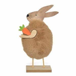 Veľkonočná dekorácia Plyšový zajačik, 10 x 20 x 3 cm vyobraziť