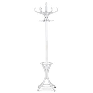 Drevený masívny vešiak biela matná, 185 cm vyobraziť