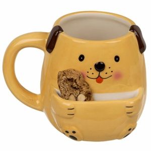 Hrnček s vreckom na sušienky Psík, 400 ml vyobraziť