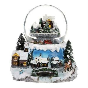 Vianočné snežítko Zimná krajina, svietiace, otočné, melódia, 19 x 19 x 18 cm vyobraziť