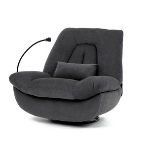 Elektrické polohovateľné kreslo s integrovanýmovládaním, sivé vyobraziť