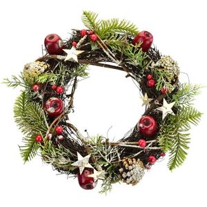 Vianočný ratanový veniec Mele, 30 cm vyobraziť