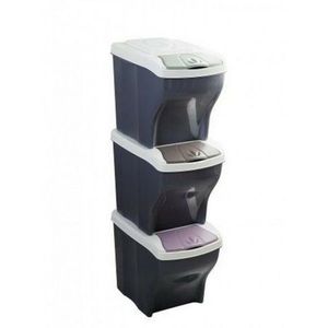 Kôš na triedený odpad Poker Tris 20 l, 3 ks, sivá vyobraziť