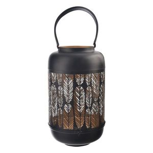 InDecor Kovový svícen Leaf čierna, 23 x 23 x 42 cm, L vyobraziť