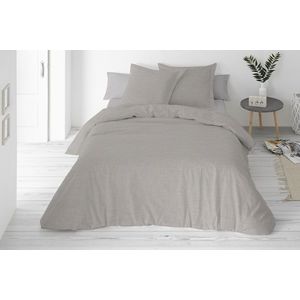 Obliečky zo zmesi bavlny a ľanu sivá, 220 x 200 cm, 2 ks 70 x 80 cm vyobraziť
