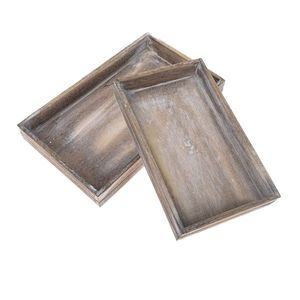 Súprava drevených tácok Firry 2 ks, sivohnedá vyobraziť