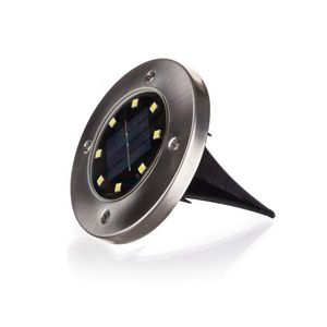 Happy Green Solárna zápustná LED lampa strieborná, 12 cm vyobraziť