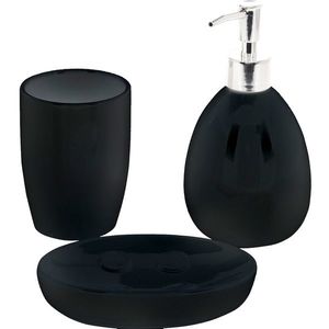 Kúpeľňová sada Valmy 3 ks, čierna vyobraziť