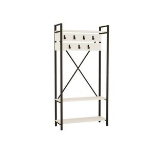 Vešiak s botníkom Alfa White and Grey vyobraziť