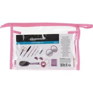 Cestovná toaletná taštička ružová, 50 dielov vyobraziť