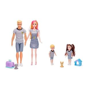 Woody 90621 Bábiky Rodina s miláčikmi, 30 cm vyobraziť