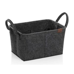 Kela Úložný kôš s ušami Fay, 35 x 25 cm, tm. sivá vyobraziť