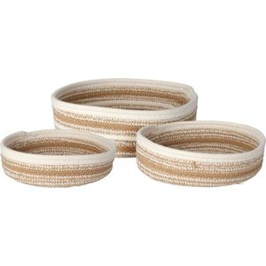 Sada pletených bavlnených košíkov Nature, 3 ks vyobraziť