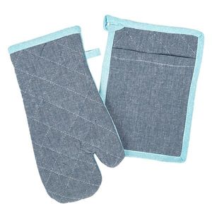 Trade Concept Chňapka s magnetom a podložkou s vreckom Heda modrá, 18 x 32 cm, 18 x 25 cm vyobraziť