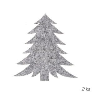 Orion Vrecko na príbory Stromček sivá, 18 x 18 cm, súprava 2 ks vyobraziť