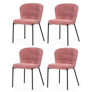 Sada jedálenských stoličiek Bouclé CT-W1077 PINK2, 4 ks vyobraziť