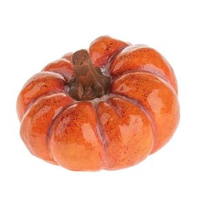 Jesenná keramická tekvica, 10 x 7 cm, oranžová vyobraziť