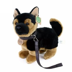 Eco Friendly pes německý ovčák s vodítkem stojící 23 cm vyobraziť