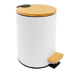 Aqualine BI007 BAMBUS odpadkový koš 5 l biela vyobraziť