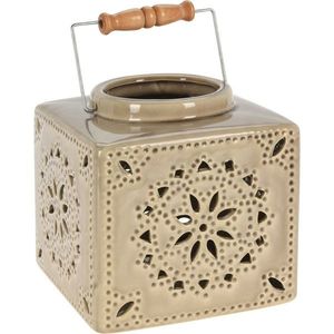 Keramický lampáš Nara sivá, 16 x 16, 5 x 16 cm vyobraziť