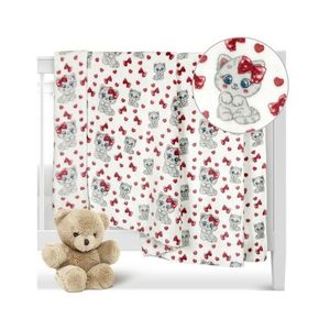 Bellatex Detská prikrývka Mačička ružová, 100 x 150 cm vyobraziť