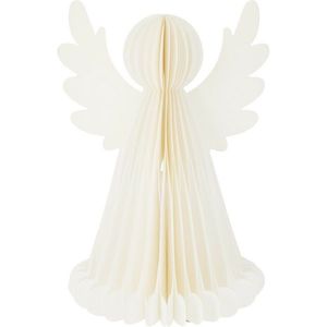 Svietiaca vianočna dekorácia Anjel, 28 cm, 6 LED, na batérie, časovač vyobraziť